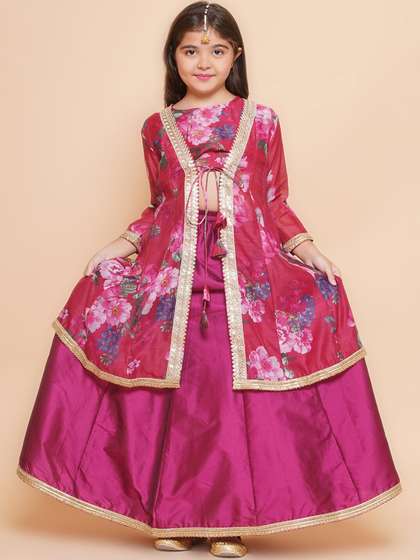 Bitiya by Bhama
                        Girls Floral Printed Gotta Patti Ready to Wear
                        Lehenga With Choli & Shrug