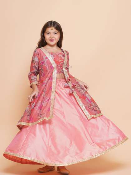 Bitiya by Bhama
                        Girls Printed Ready to Wear Lehenga With Choli
                        & Shrug