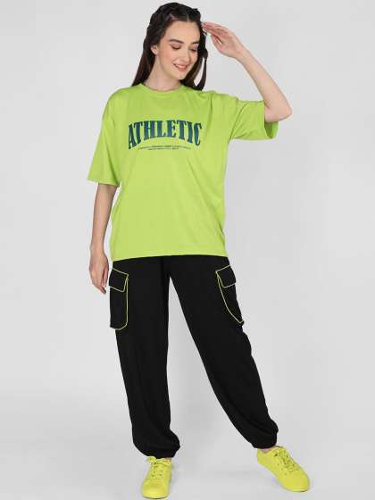 CHKOKKO Printed T-Shirt & Joggers Sports Co-Ords