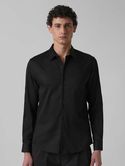 Banana Club Classic
                        Slim Fit Spread Collar Satin Formal Shirt