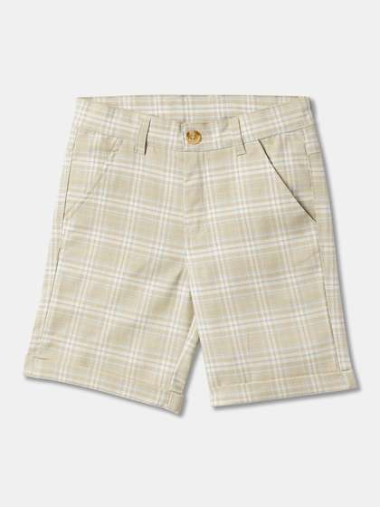 R&B Boys Checked
                    Mid-Rise Cotton Shorts