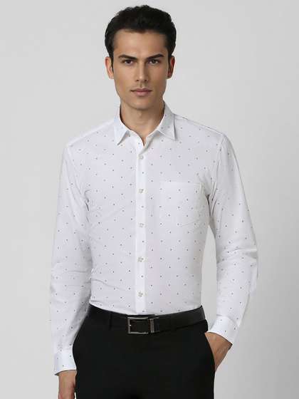 Peter England Spread
                        Collar Long Sleeves micro ditsy Printed Cotton
                        Formal Slim Fit Shirt