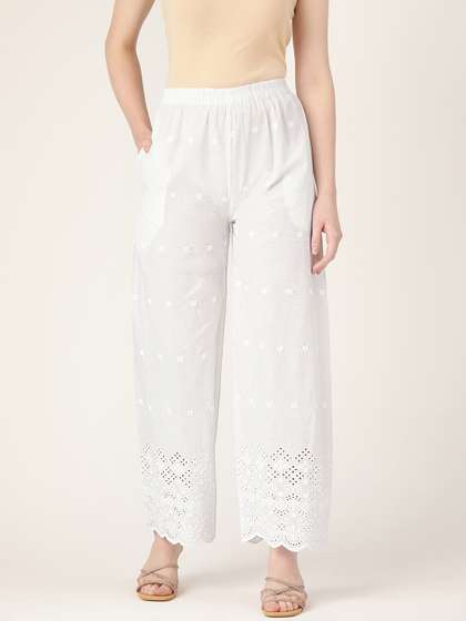 FERANOID Women Embroidered Ethnic Palazzos