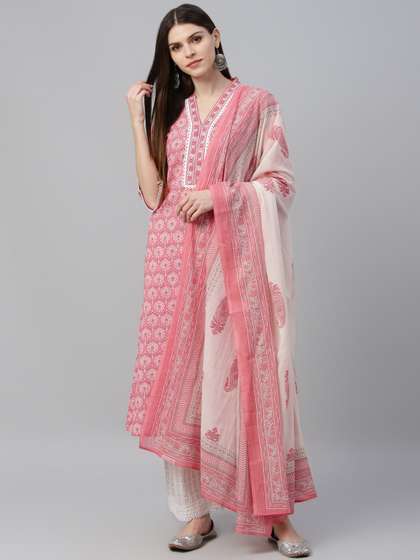 Libas Women Printed Kurta with Palazzos With Dupatta