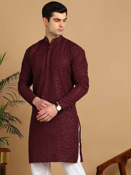 FUBAR Men Geometric Kurta