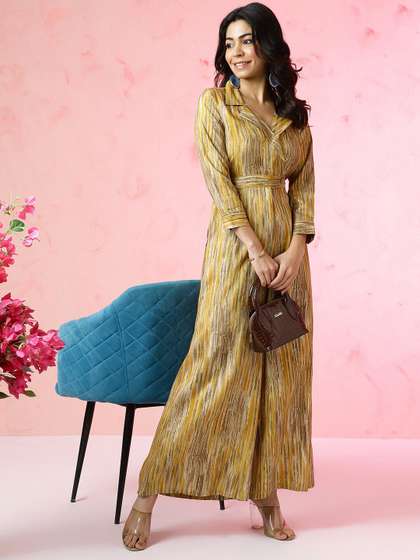 Anouk Shawl Neck
                        Printed Basic Jumpsuit
