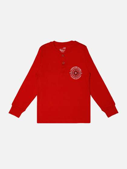 Bodycare Boys Henley Neck Applique T-shirt