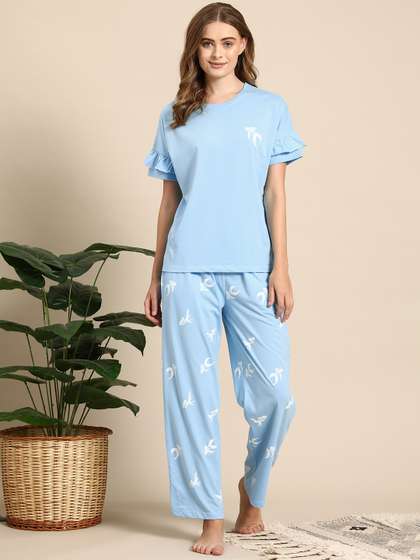 Mast & Harbour
                        Printed Night suit With Pouch