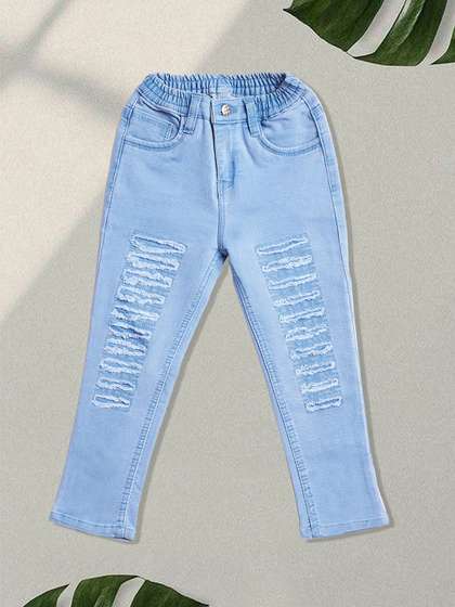 F2M Boys Printed Slim
                    Fit High-Rise Jogger Jeans