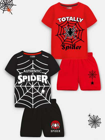 HERE&NOW Kids Pack
                      Of 2 Printed T-shirt with Shorts