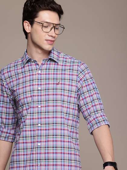 Nautica Classic Opaque Checked Casual Shirt
