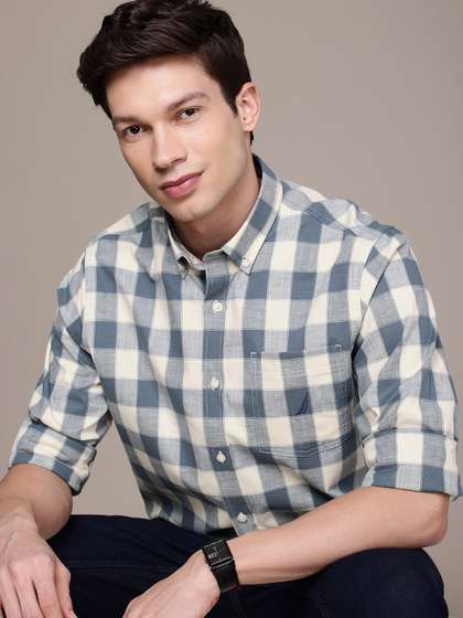 Nautica Opaque Checked Casual Shirt