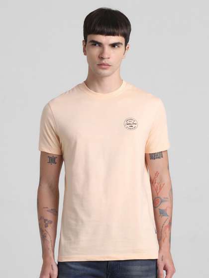 Jack & Jones Round Neck Short Sleeves Cotton Slim Fit T-shirt