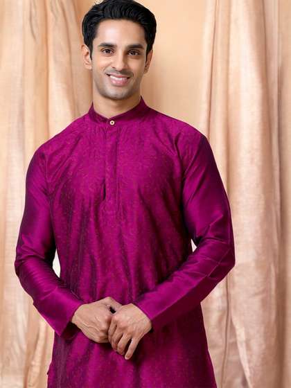 TATTVA Mandarin Collar Straight Kurta