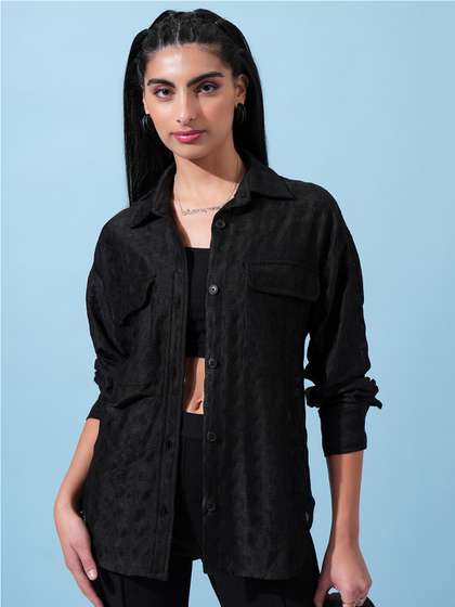 Tokyo Talkies Spread Collar Casual Shirt