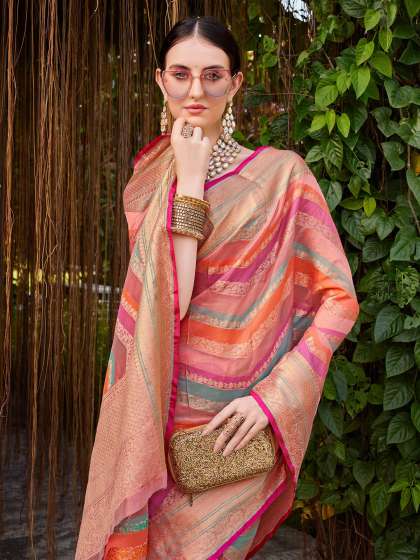 Price History of Saree mall Ethnic Motifs Banarasi Silk Blend Saree from Myntra 111 5799435
