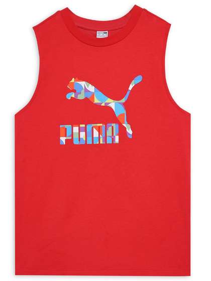 Puma Boys Classics Graphic Printed Cotton T-Shirt