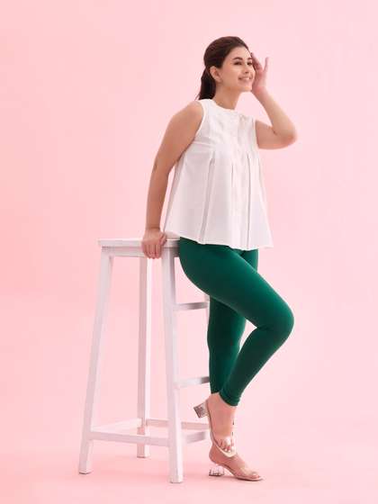 Go Colors Plus
                          Size Slim-Fit Ankle-Length Leggings