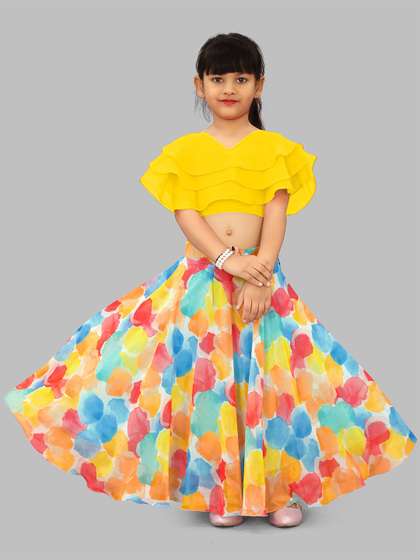 BAESD Girls Tie and Dye
                    Ready to Wear Lehenga & Choli