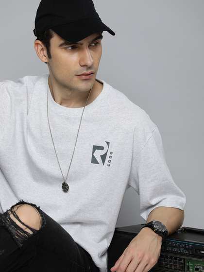 R.Code by The Roadster Life Co. Men Brand Logo Printed T-shirt