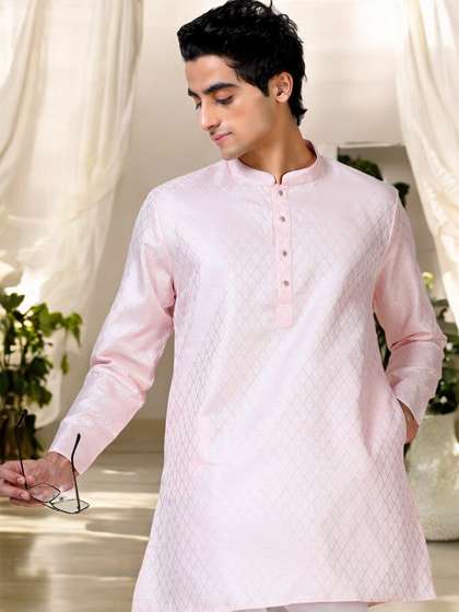 TATTVA Mandarin Collar Chevron Kurta