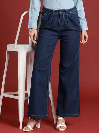 all about you Women
                        Wide Leg High-Rise Stretchable Jeans
