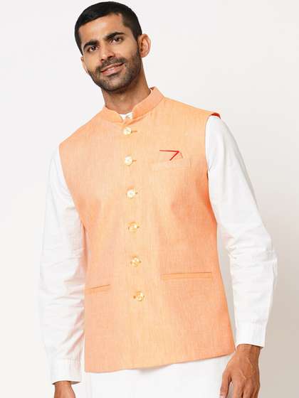 Indivisual Clothing Woven Nehru Jacket