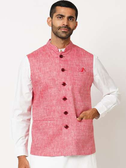 Indivisual Clothing Men Woven Nehru Jackets