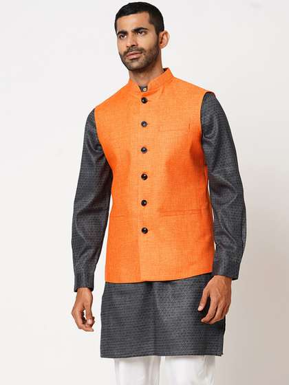 Indivisual Clothing Men Woven Nehru Jackets