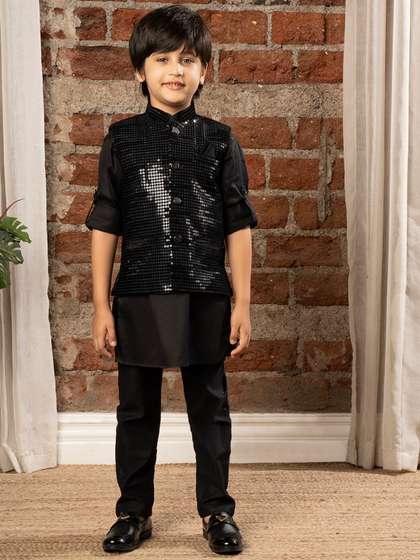 Price History of Ministitch Boys Embroidered Regular Kurta with