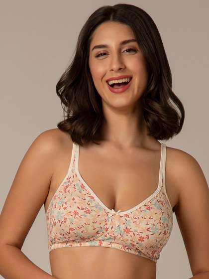 Amante Floral
                        Lightly Padded Half Coverage Cotton Everyday Bra
                        with All Day Comfort