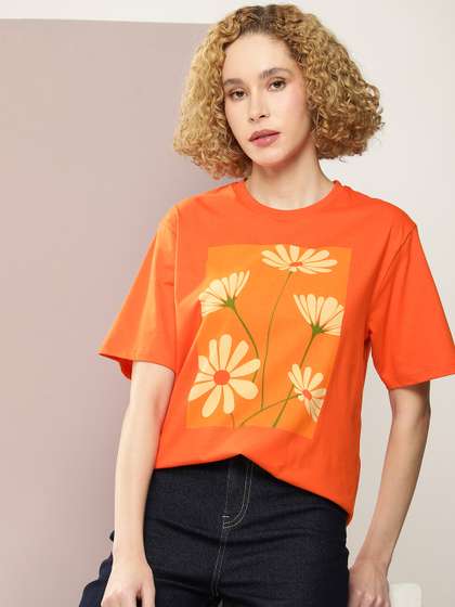 DILLINGER Women
                          Graphic Printed Oversized T-shirt