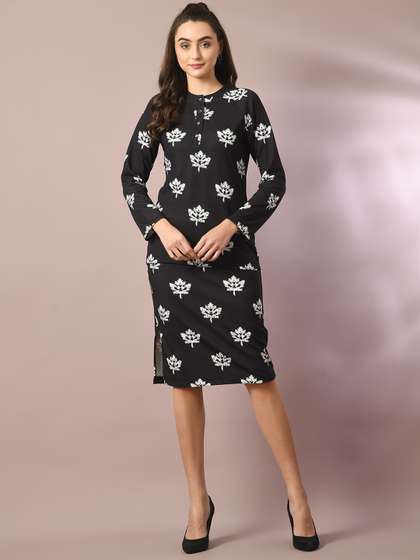 Myshka Straight Knee Length Skirts