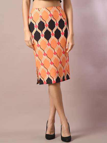 Myshka Straight Knee Length Skirts
