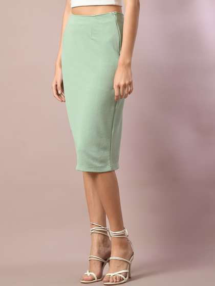 Myshka Straight Knee Length Skirts