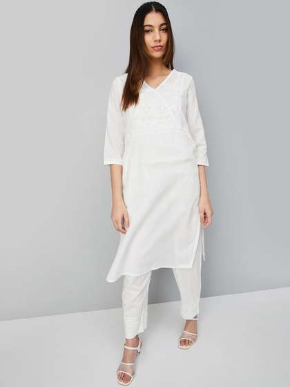 max Yoke Design Thread Work Kurta