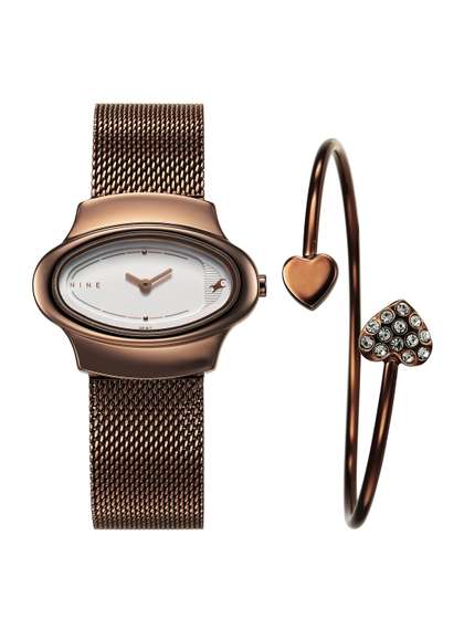 Fastrack Pulse Quartz
                    Analog With White Dial Watch For Girls -
                    Nt6004qm02f