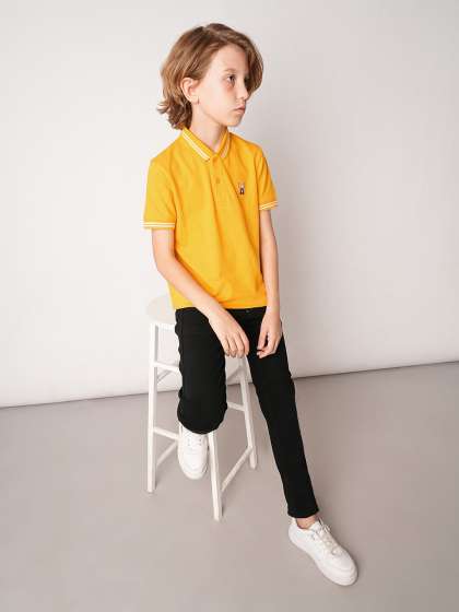 Jack & Jones Junior Boys Polo Collar Slim Fit Pure Cotton T-shirt