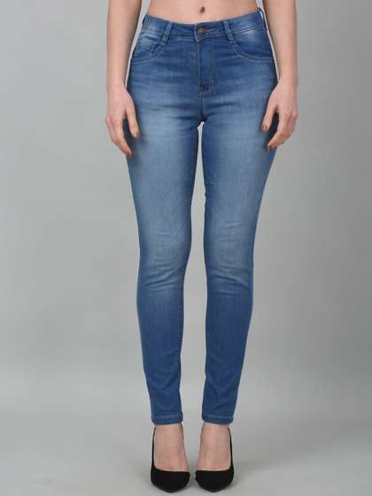 Cantabil Women Clean
                        Look Skinny Fit Light Fade Stretchable Jeans