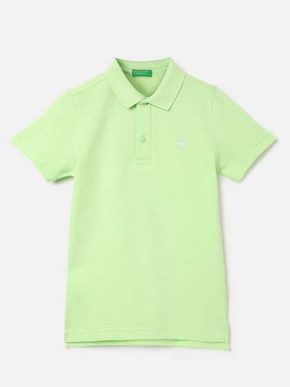 United Colors of Benetton Boys Polo Collar Pure Cotton T-shirt