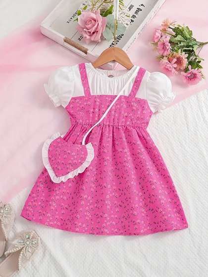 BAESD Floral Printed
                      Fit & Flare Dress