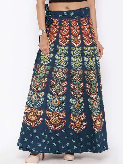 SOUNDARYA Printed Wrap Maxi Skirts