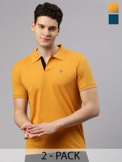 Lux Cozi Pack Of 2 Polo Collar Short Sleeves Anti Odour Lounge Tshirts