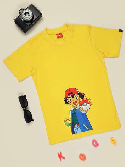 Gavin Paris Boys Pokemon Printed Bio Finish Pure Cotton T-shirt