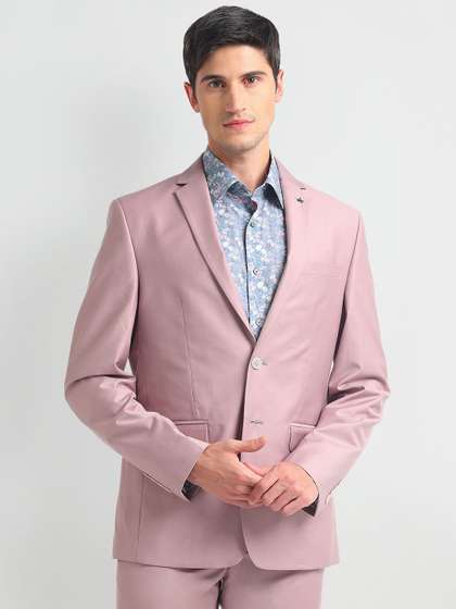 Arrow Notched Lapel
                        Collar Single-Breasted 2-Piece Formal Suit
