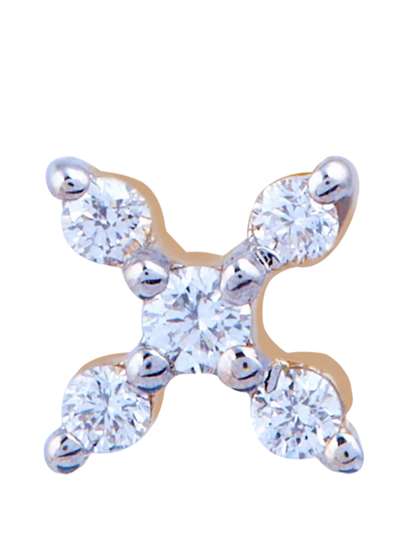 BHIMA Jewels 18K
                        Hallmark 750 Purity Rose Gold Floral Diamond
                        Nose Pin