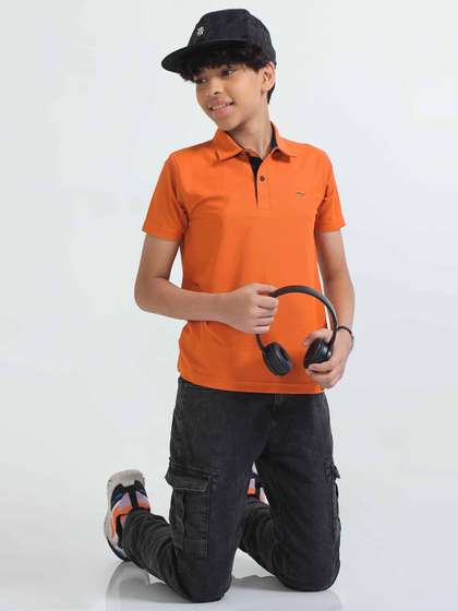 STELLERS Boys Polo Collar Antimicrobial T-shirt