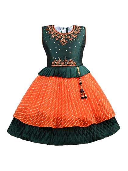 Wish Karo Girls Printed
                    Fit & Flare Dress