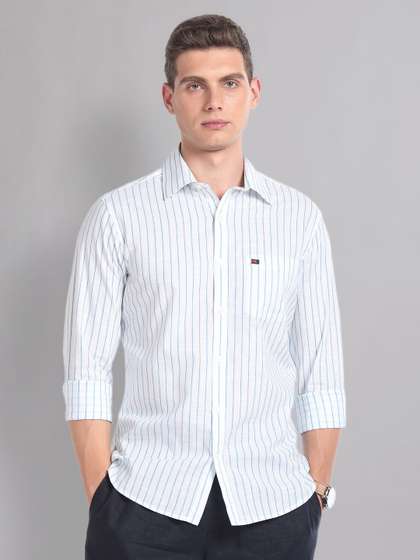 AD By Arvind
                        Vertical Stripe Cotton Summer Shirt