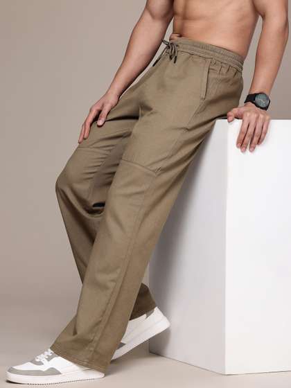 The Roadster Life
                          Co. Men Pure Cotton Straight Fit Trousers